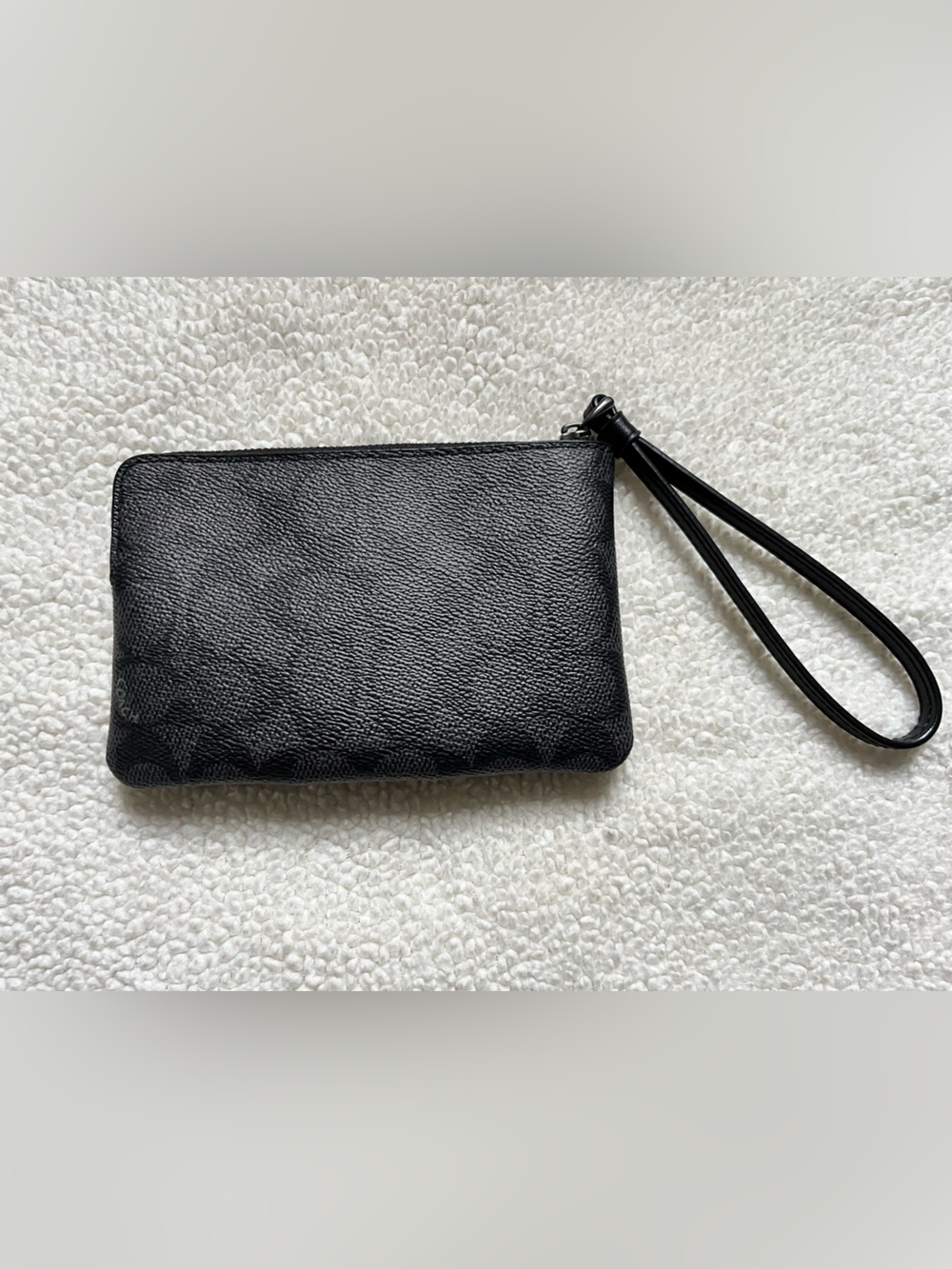 NWT Coach Black Leather Wristlet with Strap - Picture 4 of 11